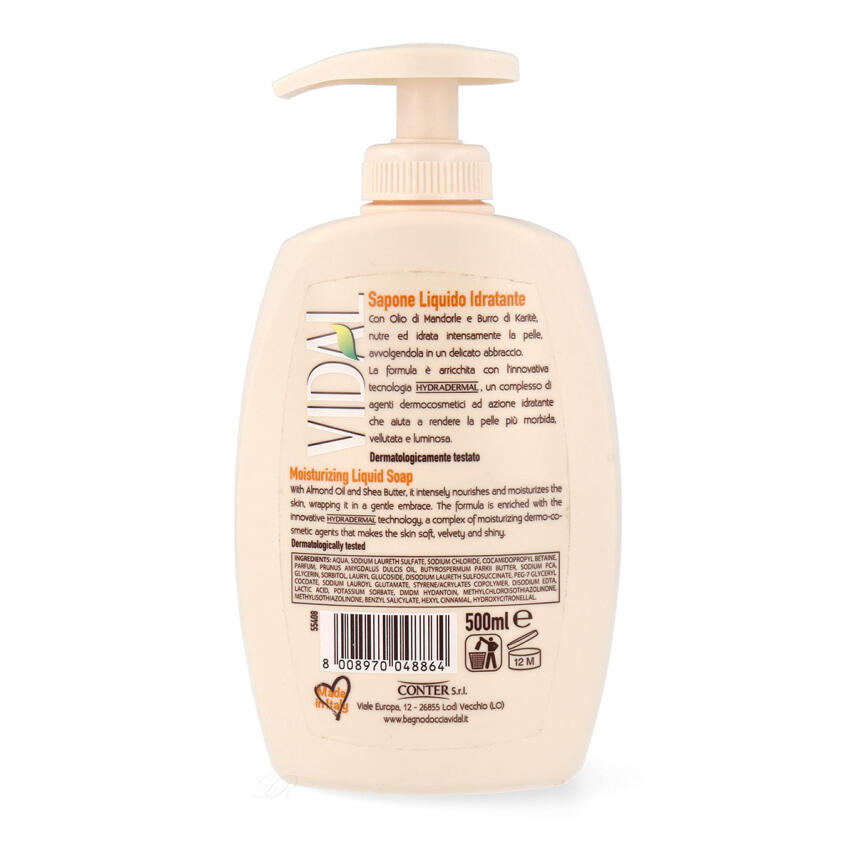 VIDAL Fl&uuml;ssigseife Mandel&ouml;l &amp; Karitebutter 500 ml - Spender