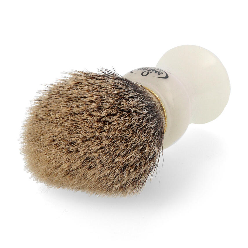 Omega Set M6282.3 Rasierpinsel Dachs Stockzupf Pure Badger + Rasierer + Rasierschale