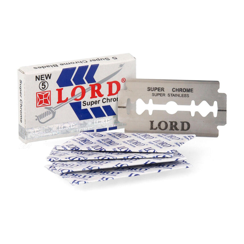 Lord Super Chrome Blades Double Edge Rasierklingen Packungsinhalt 5 St&uuml;ck