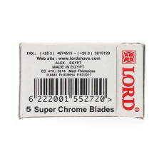 Lord Super Chrome Blades Double Edge Rasierklingen Packungsinhalt 5 St&uuml;ck