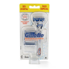 Gillette Skinguar Sensitive Systemrasierer + 4 Ersatzklingen