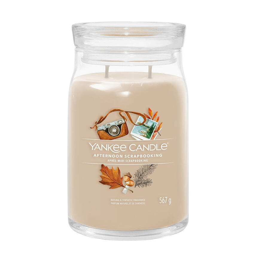Yankee Candle Afternoon Scrapbooking Signature Duftkerze Gro&szlig;es Glas 567 g