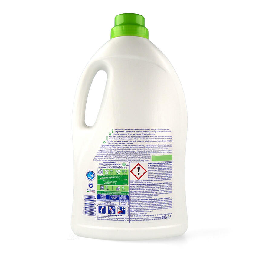 Chante Clair Fl&uuml;ssigwaschmittel Muschio Bianco weisser Moschus 1,8 Liter 40 Waschg&auml;nge