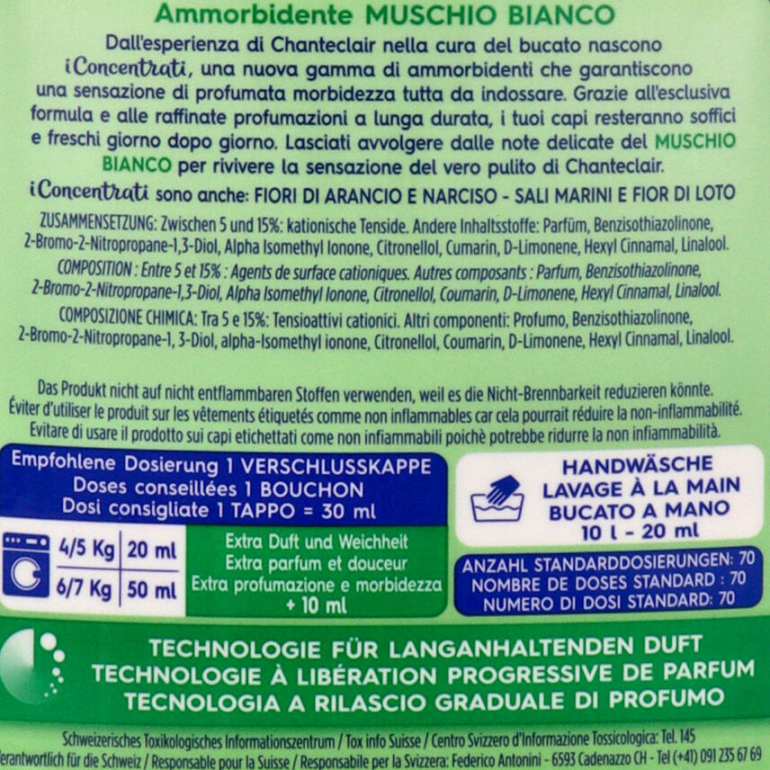 Chante Clair Weichsp&uuml;ler Konzentrat muschio bianco 1400ml - 70 Waschg&auml;nge