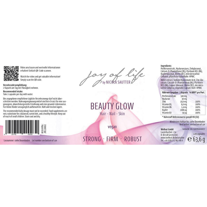 Joy of Life by Nicola Sautter Beauty Glow 120 Kapseln