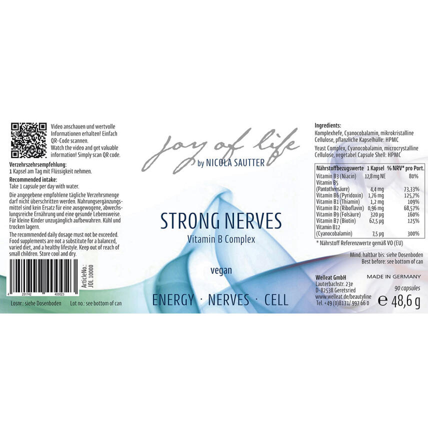 Joy of Life by Nicola Sautter Strong Nerves 90 Kapseln