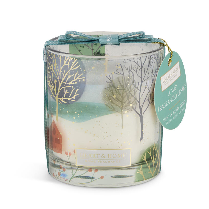 Heart &amp; Home Duftkerze Winter Berry Frost Luxury 200 g
