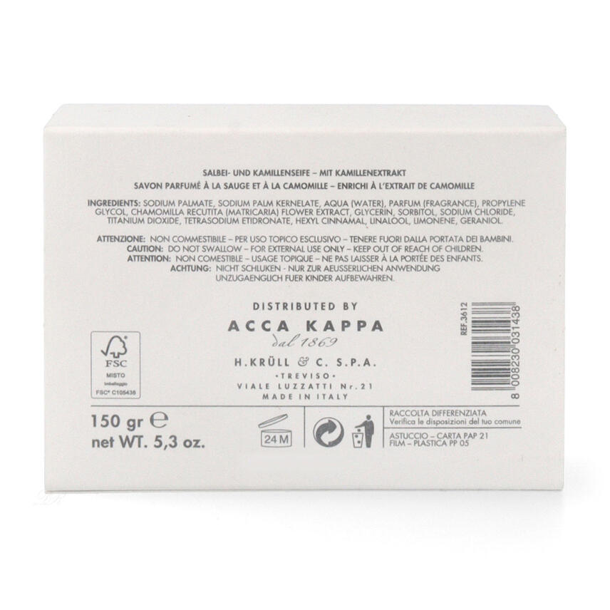 Acca Kappa Sage &amp; Camomile Seife 150 g