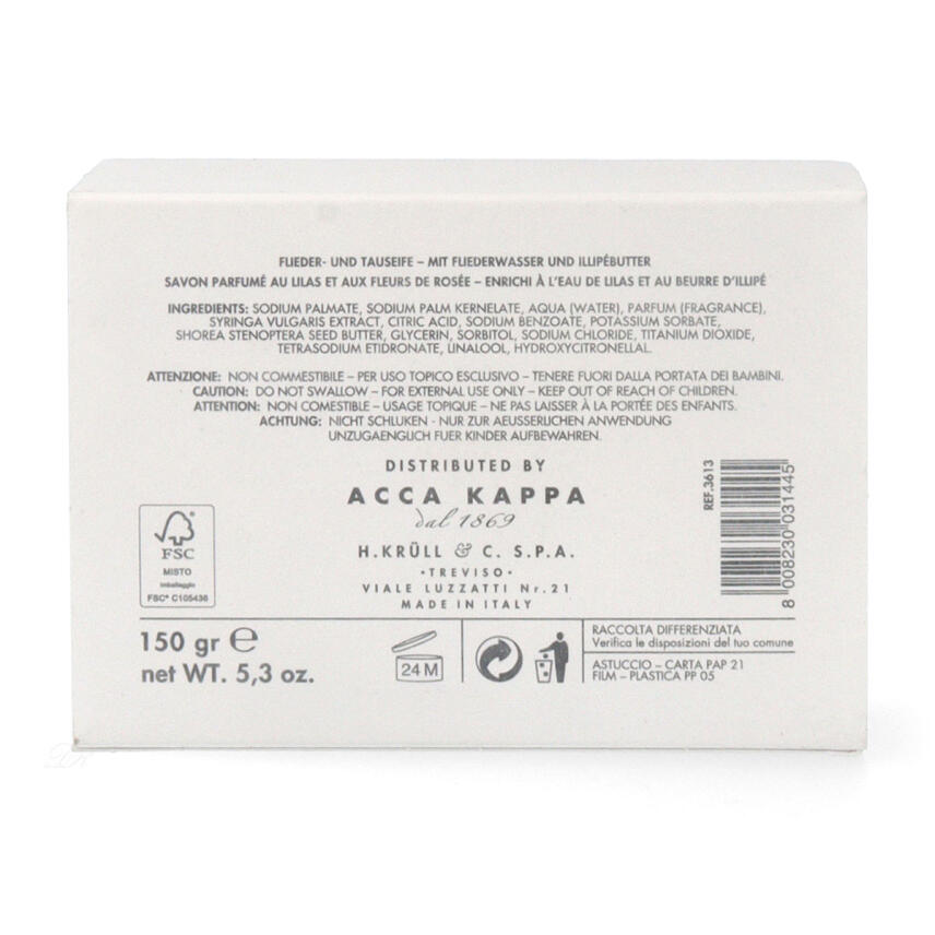 Acca Kappa Lilac Flower &amp; Dew Seife 150 g