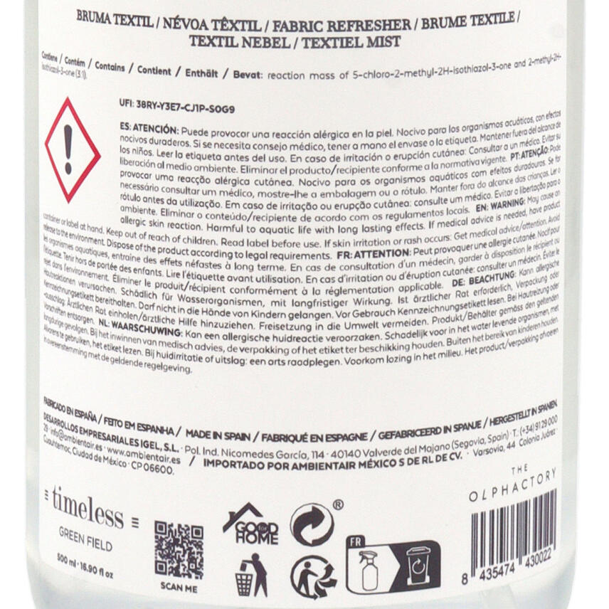 The Olphactory Timeless Green Field Fabric Refreshner 500 ml