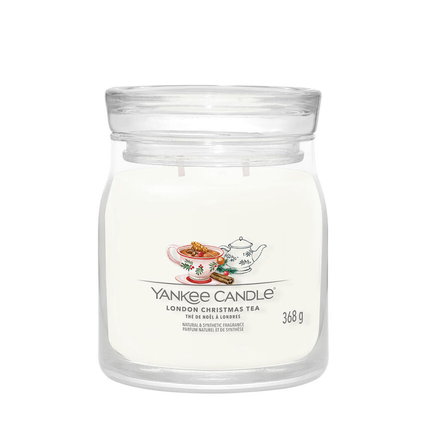 Yankee Candle London Christmas Tea Signature Duftkerze Medium Glas 368 g