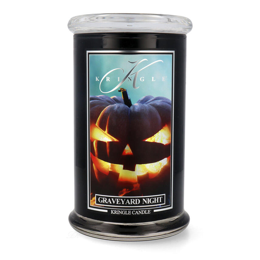 Kringle Candle Graveyard Night Halloween Limited Edition Gro&szlig;es Glas Duftkerze 624 g