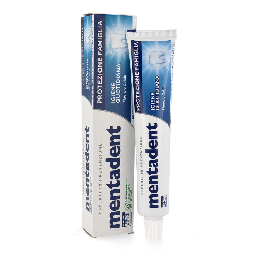 mentadent Igiene quotidiana Fluoro e Calcio Zahnpasta 75 ml