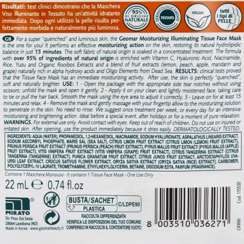 GEOMAR Tuchmaske mit Rooibos 22 ml