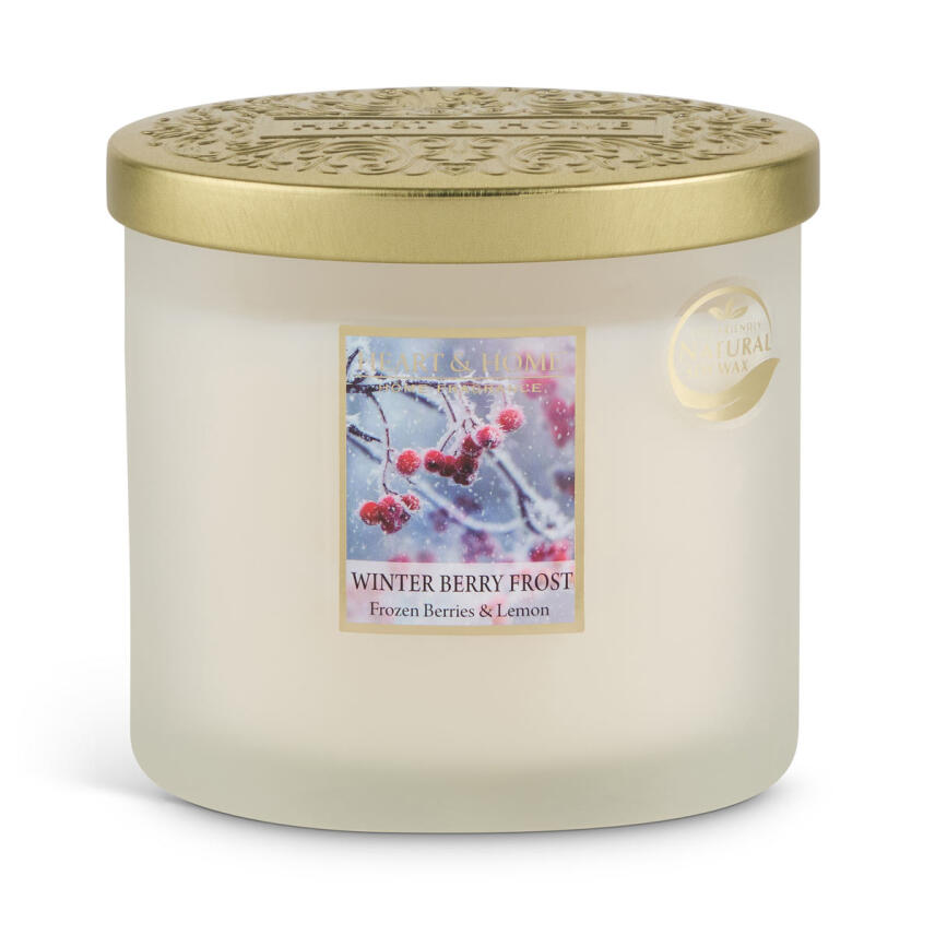 Heart &amp; Home Ellipse Winter Berry Frost 2 Docht Duftkerze 220 g