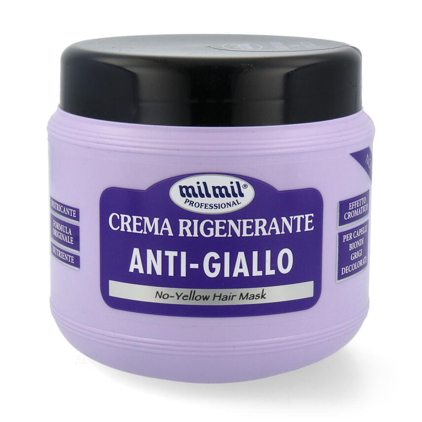 milmil Crema Rigenerante Anti Giallo 750 ml Haarmaske Anti-Gelbstich