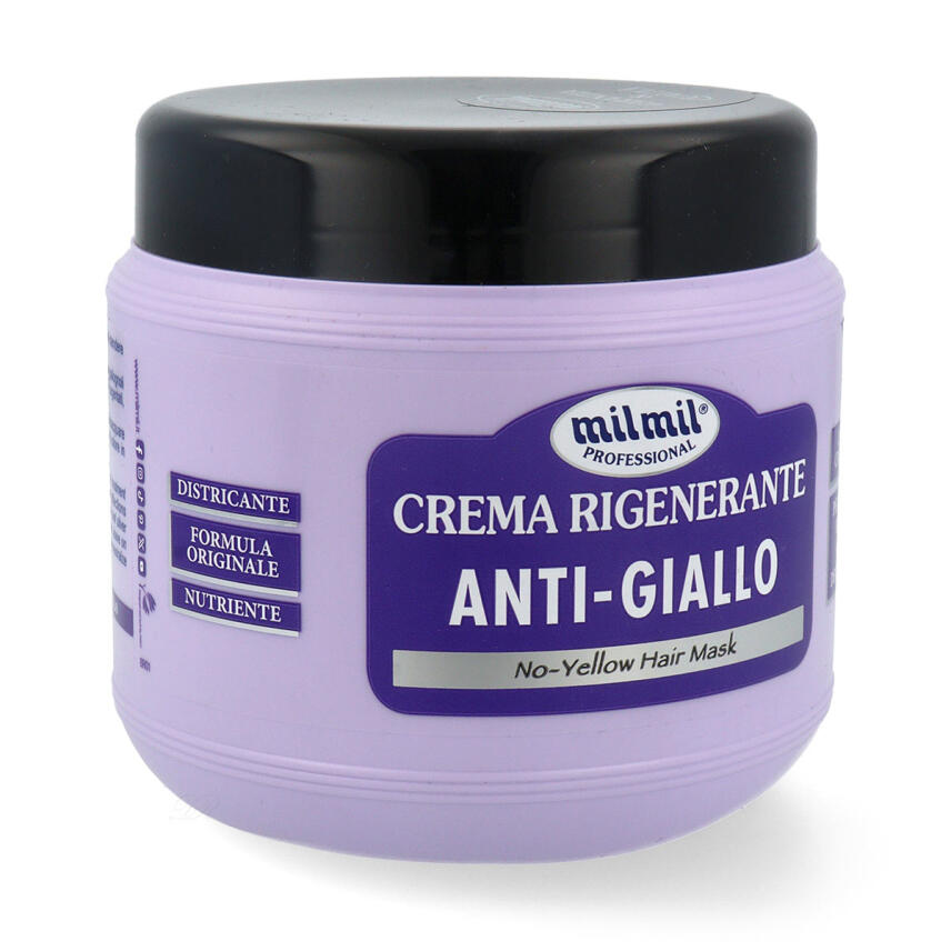 milmil Crema Rigenerante Anti Giallo 750 ml Haarmaske Anti-Gelbstich