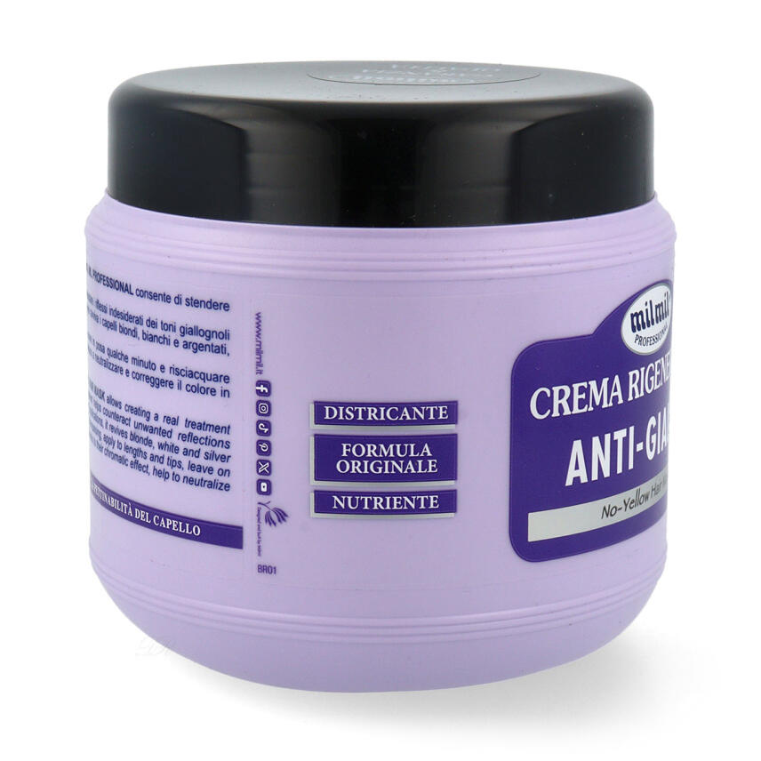 milmil Crema Rigenerante Anti Giallo 750 ml Haarmaske Anti-Gelbstich
