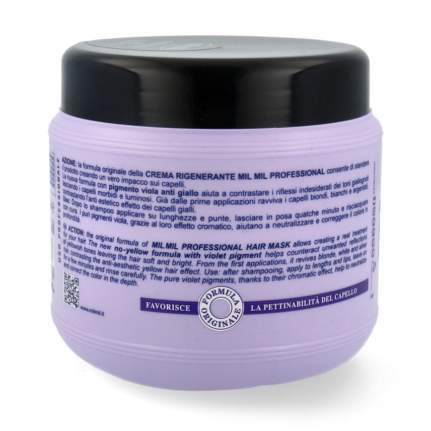 milmil Crema Rigenerante Anti Giallo 750 ml Haarmaske Anti-Gelbstich