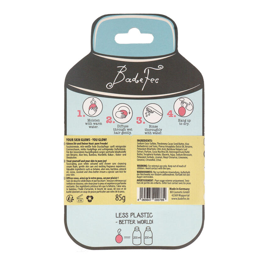 BadeFee Feste Dusche Vegan Zitronentee 85 g