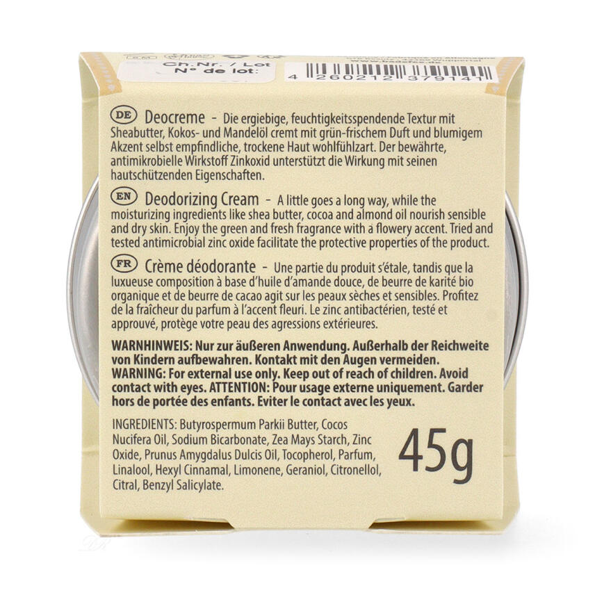 BadeFee Deocreme Bl&uuml;tenzart Vegan 45 g