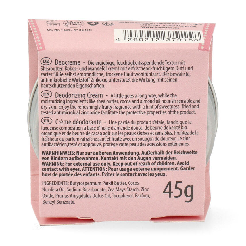 BadeFee Deocreme Liebevoll Vegan 45 g