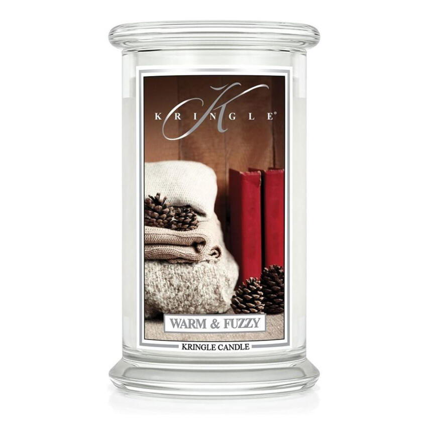 Kringle Candle Warm &amp; Fuzzy Gro&szlig;es Glas Duftkerze 624 g