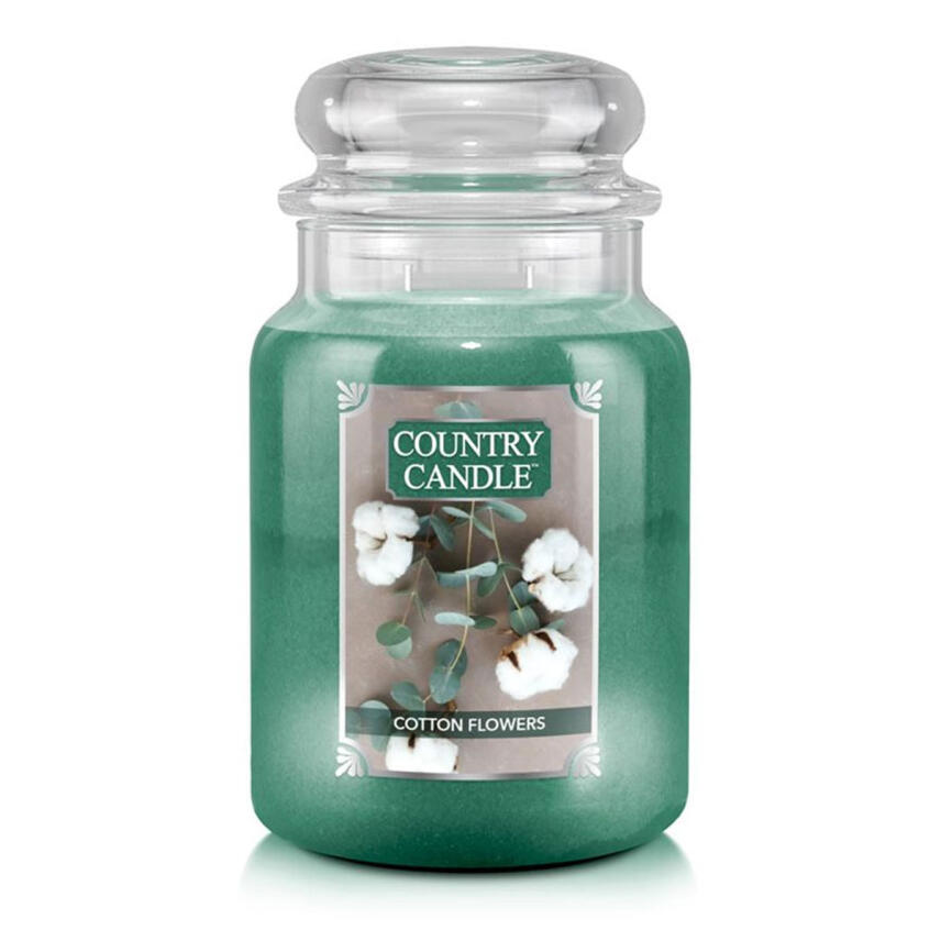 Country Candle Cotton Flower Gro&szlig;es Glas Duftkerze 737 g