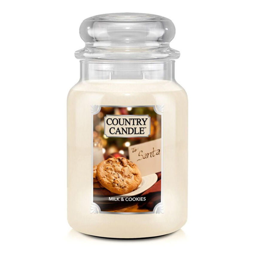 Country Candle Milk &amp; Cookies Gro&szlig;es Glas Duftkerze 737 g
