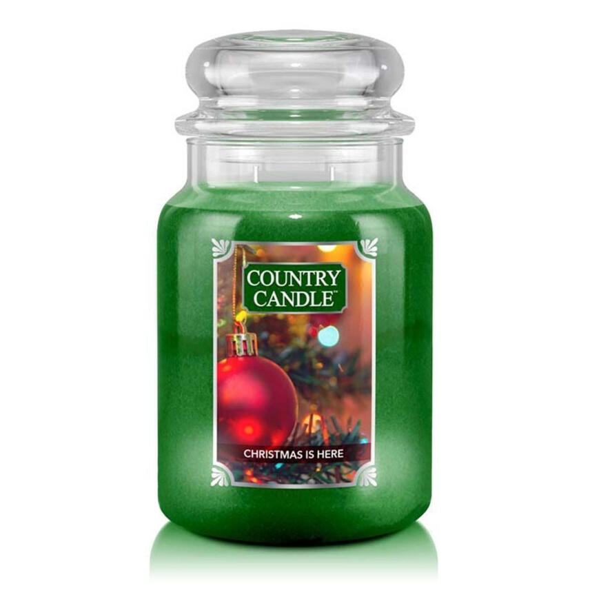 Country Candle Christmas Is Here Gro&szlig;es Glas Duftkerze 680 g