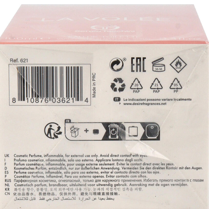 Sergio Tacchini La Volee Eau de Toilette 100 ml vapo