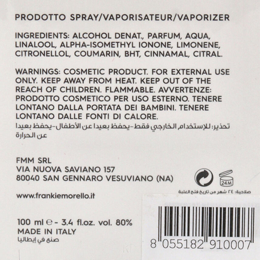 Frankie Morello Eau de Parfum pour femme 100 ml