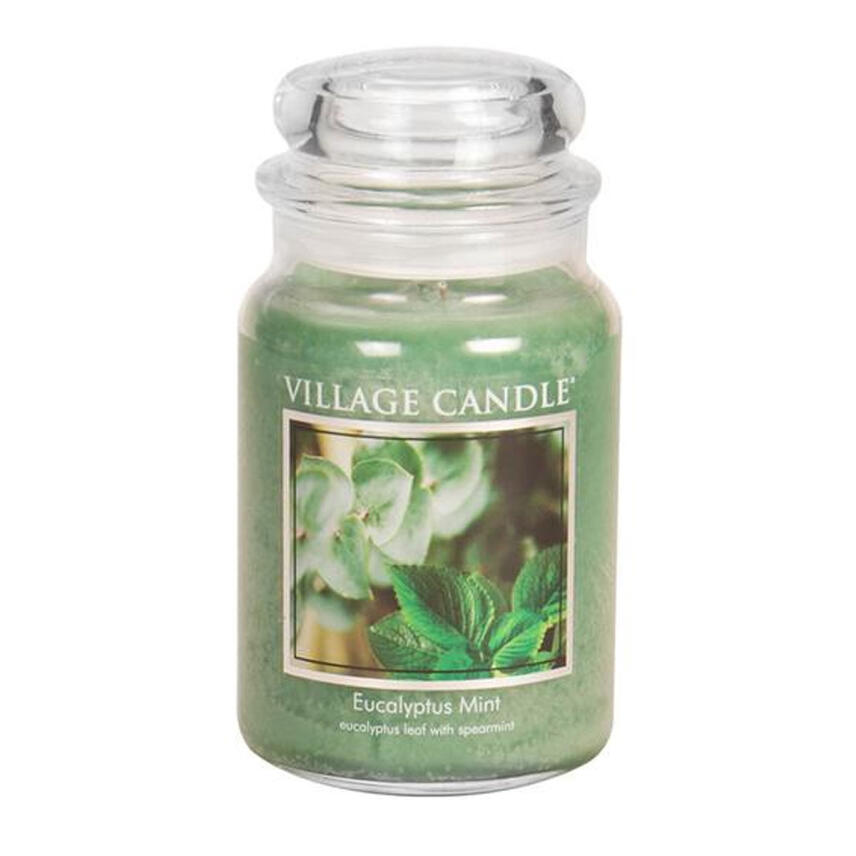Village Candle Eucalyptus Mint Duftkerze Gro&szlig;es Glas 602 g