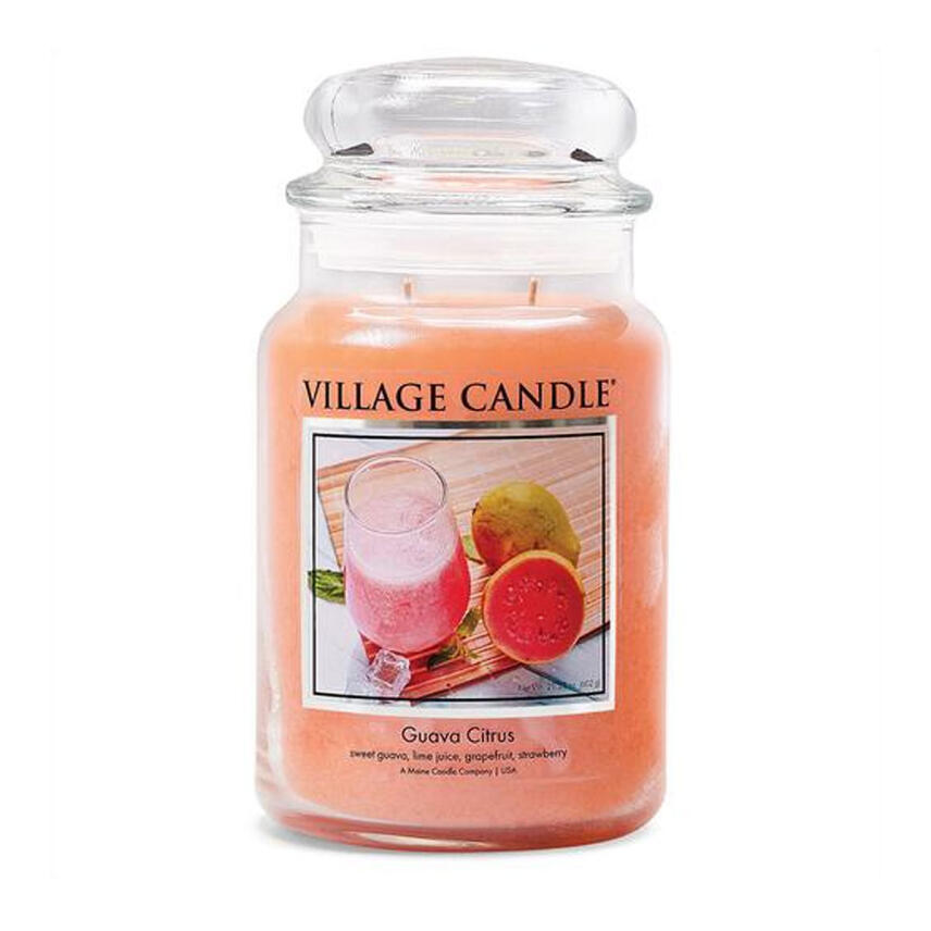 Village Candle Guava Citrus Duftkerze Gro&szlig;es Glas 602 g