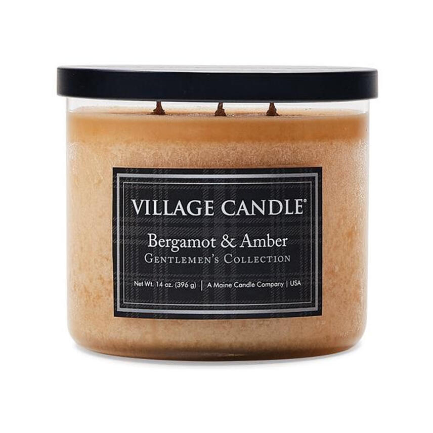 Village Candle Gentlemens Collection Bergamot &amp; Amber Duftkerze 396 g