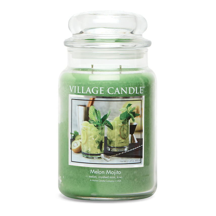 Village Candle Melon Mojito Duftkerze Gro&szlig;es Glas 602 g