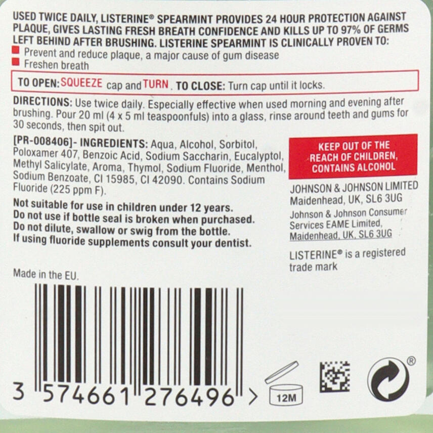 Listerine Spearmint Mundsp&uuml;lung 250ml