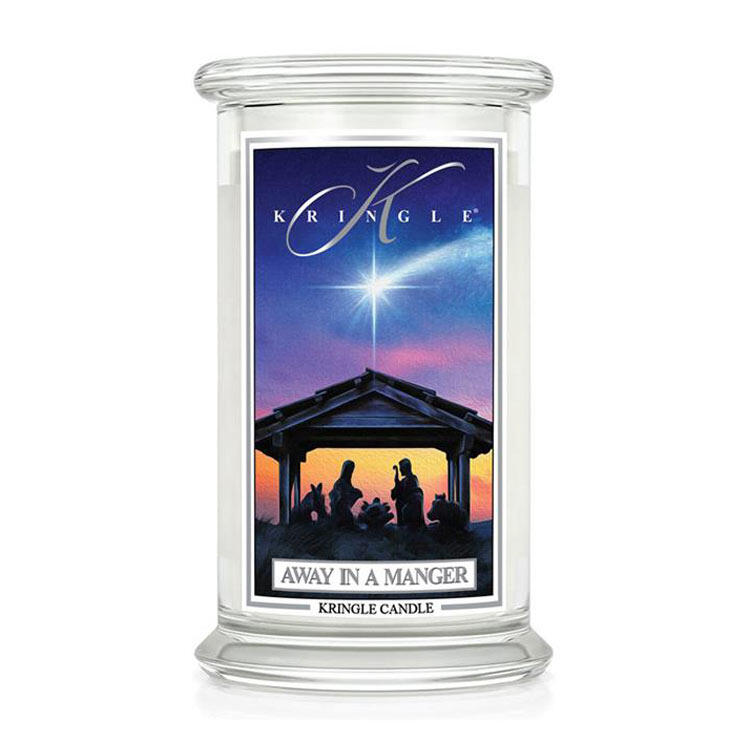 Kringle Candle Away in a Manger Gro&szlig;es Glas Duftkerze 624 g