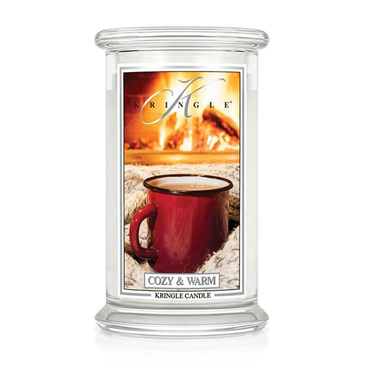 Kringle Candle Cozy &amp; Warm Gro&szlig;es Glas Duftkerze 624 g