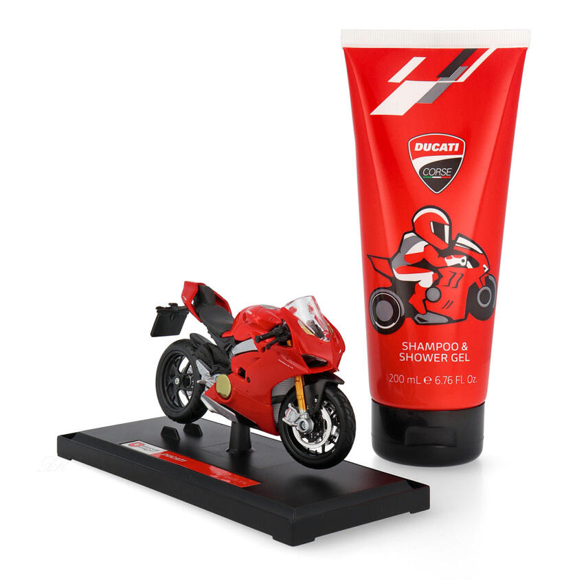 Ducati Geschenkset Duschgel 200 ml &amp; Panigale V4 Modell