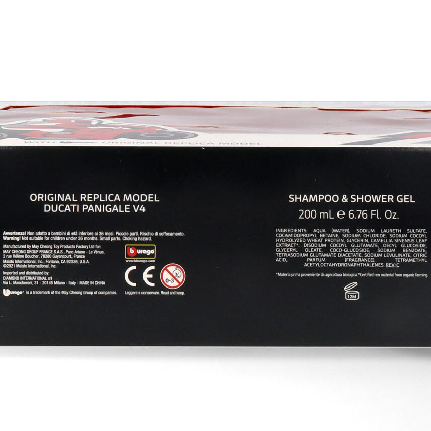 Ducati Geschenkset Duschgel 200 ml &amp; Panigale V4 Modell