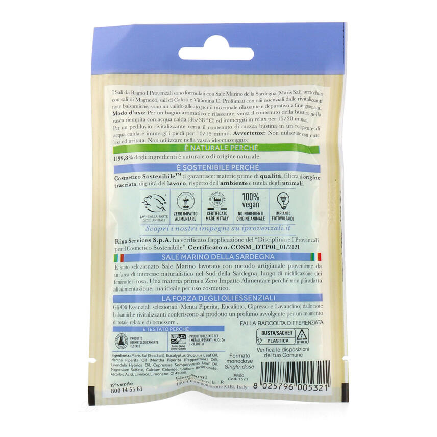I Provenzali Badesalz aus Sardinien mit &auml;therischen &Ouml;len 80 g