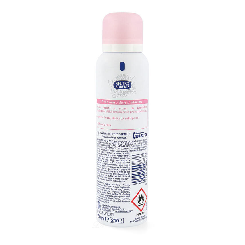 Neutro Roberts Deo delicato monoi e argan 150 ml ohne Alkohol