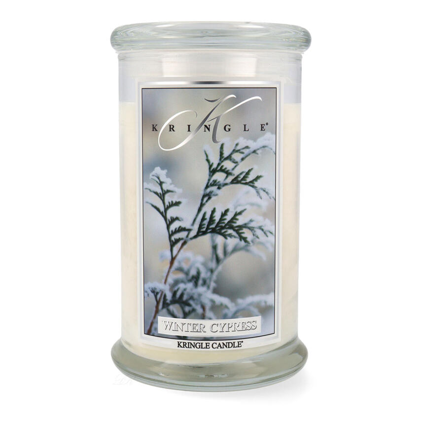 Kringle Candle Winter Cypress Gro&szlig;es Glas Duftkerze 624 g