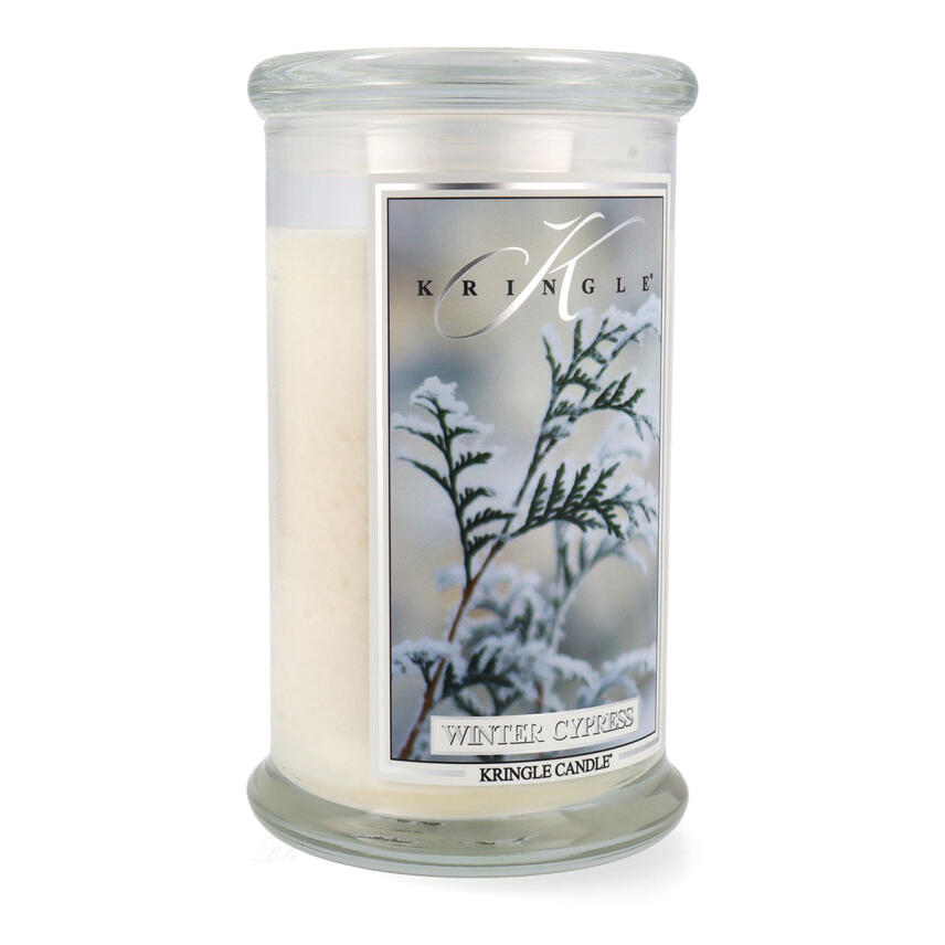 Kringle Candle Winter Cypress Gro&szlig;es Glas Duftkerze 624 g