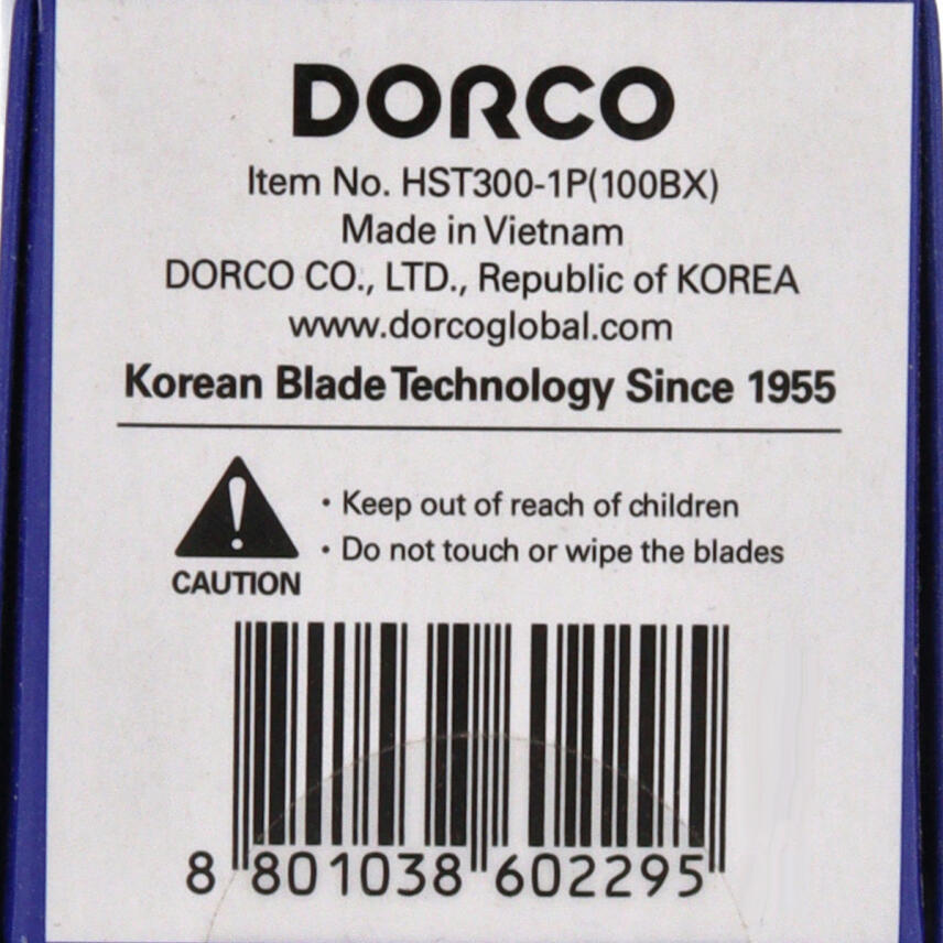 Dorco Stainless Blade Super Sharp Single Edge Rasierklingen Blue 100 St. Box