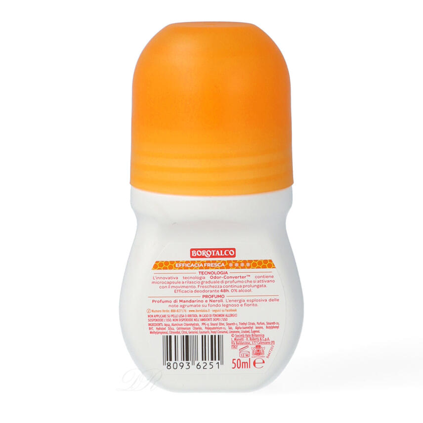 Borotalco Active deo Roller Mandarino &amp; Neroli ohne Alkohol