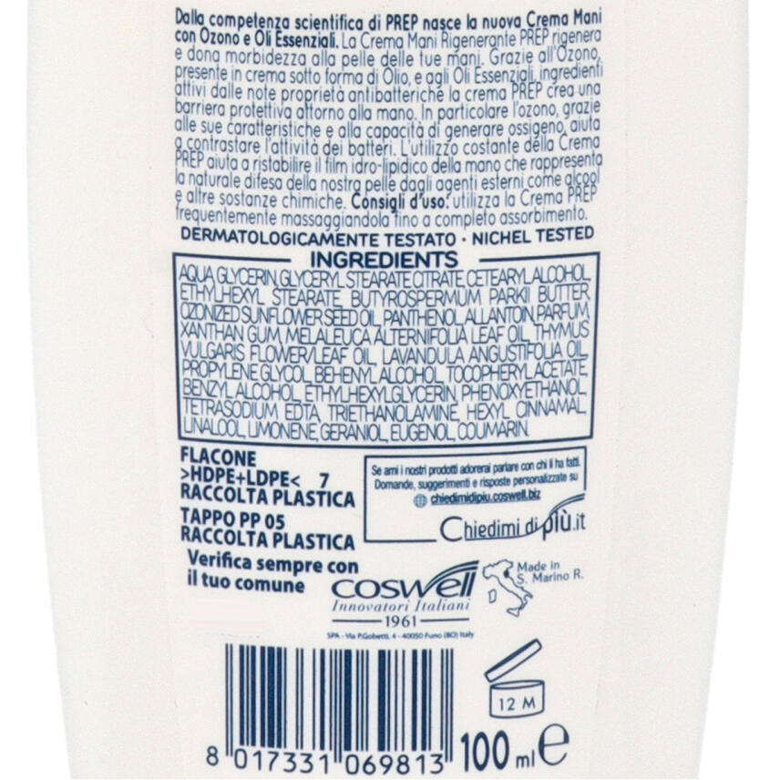 PREP Crema Mani Handcreme Rigenerante 100 ml