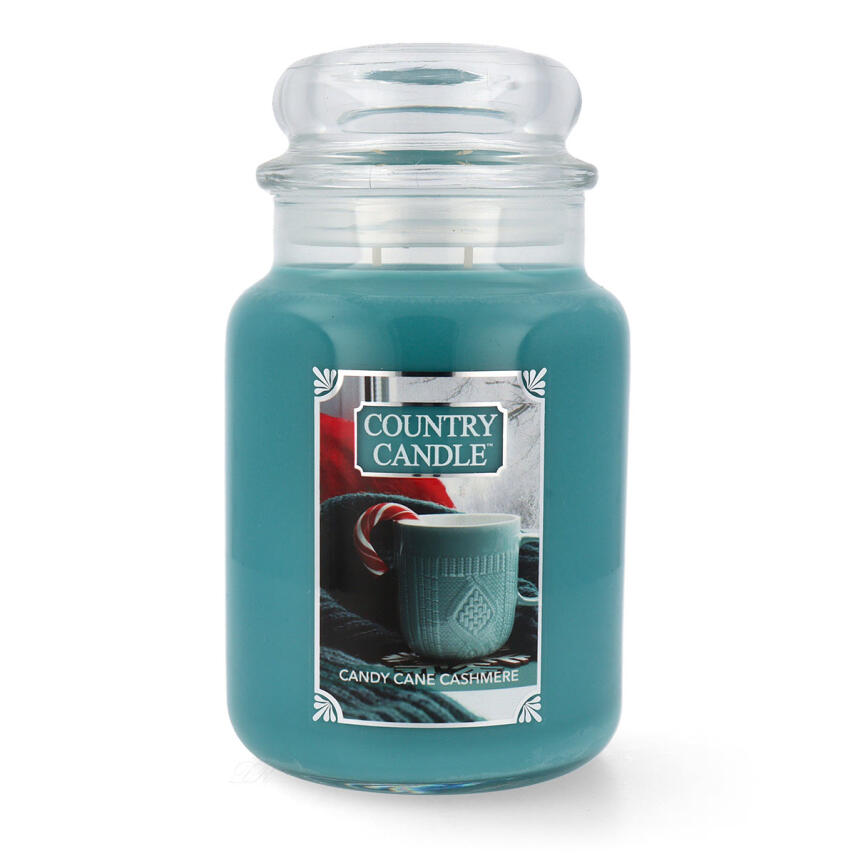 Country Candle Candy Cane Cashmere Gro&szlig;es Glas Duftkerze 737 g