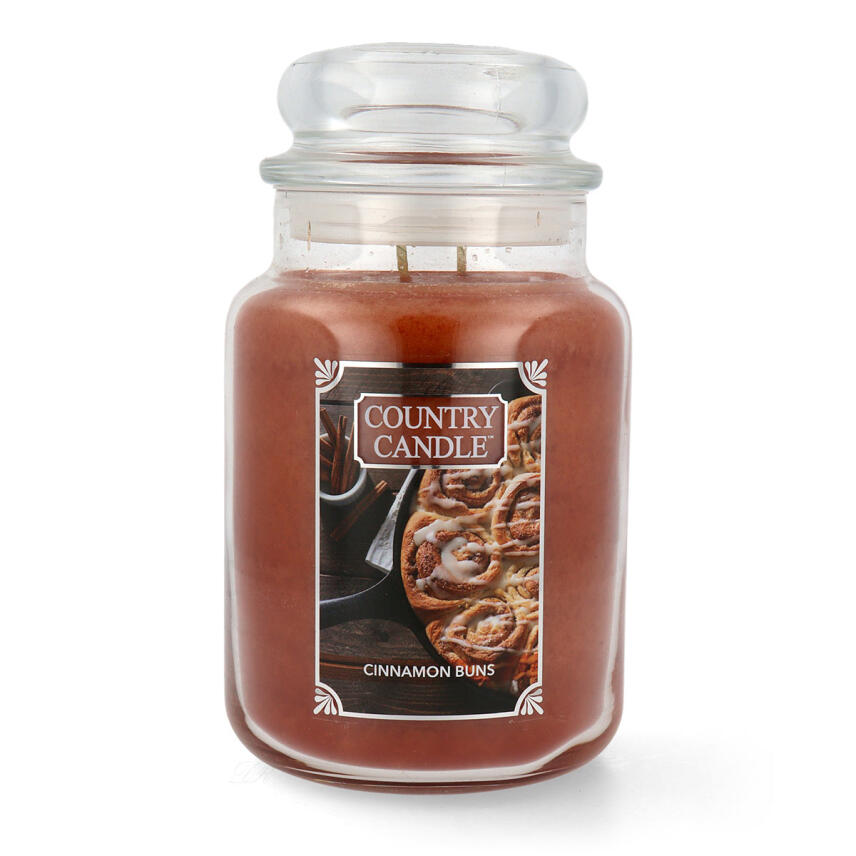 Country Candle Cinnamon Buns Gro&szlig;es Glas Duftkerze 680 g